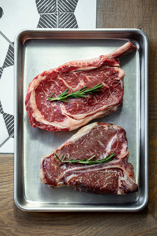 Raw prime steaks with rosemary, Chef Cut Approved